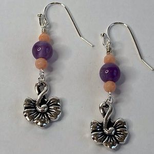Amethyst & Blossom Charm Earrings